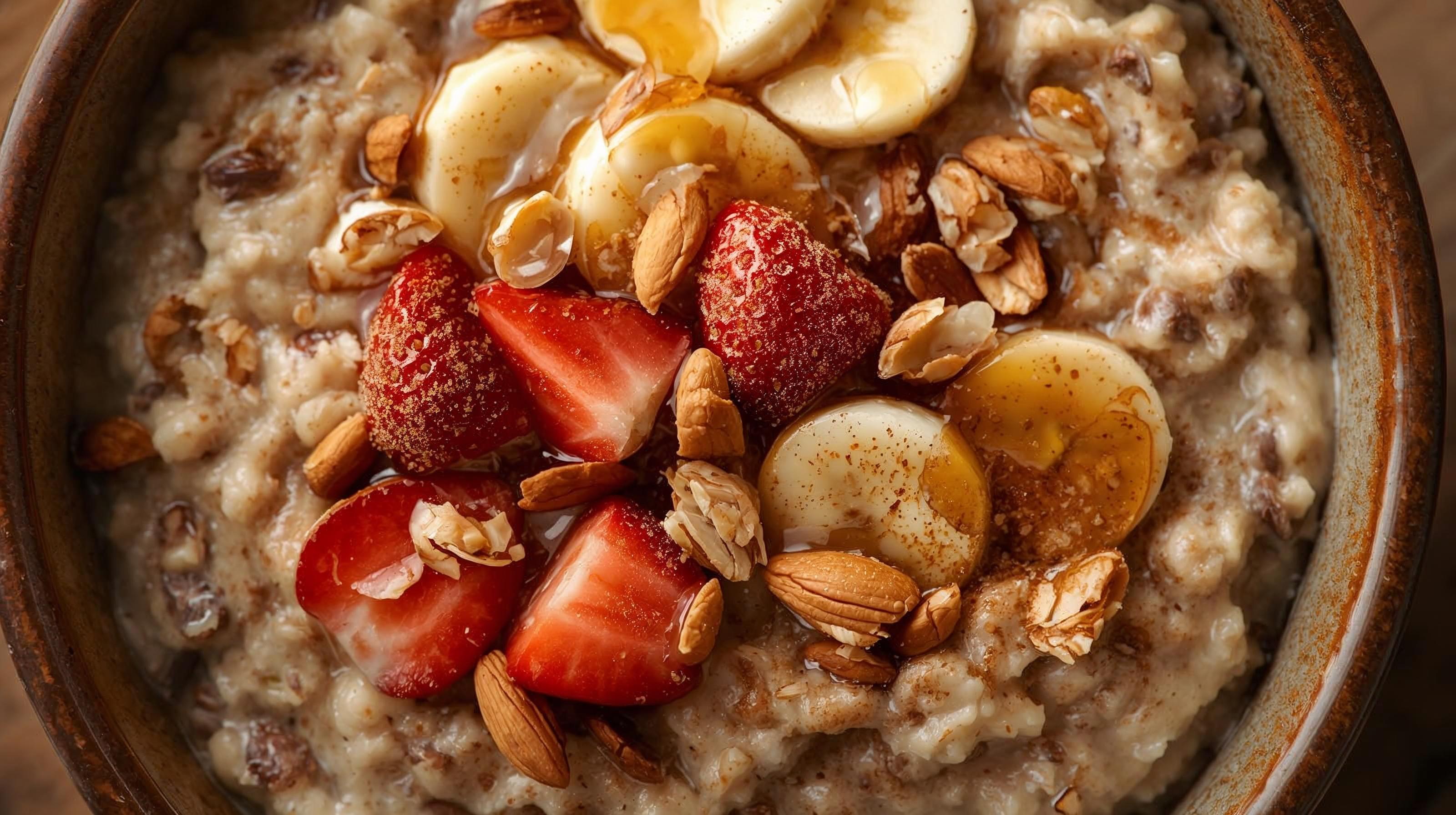 Oatmeal Apparel Co. Blog, Banana, Strawberry, Cinnamon & Almond Oatmeal Recipe