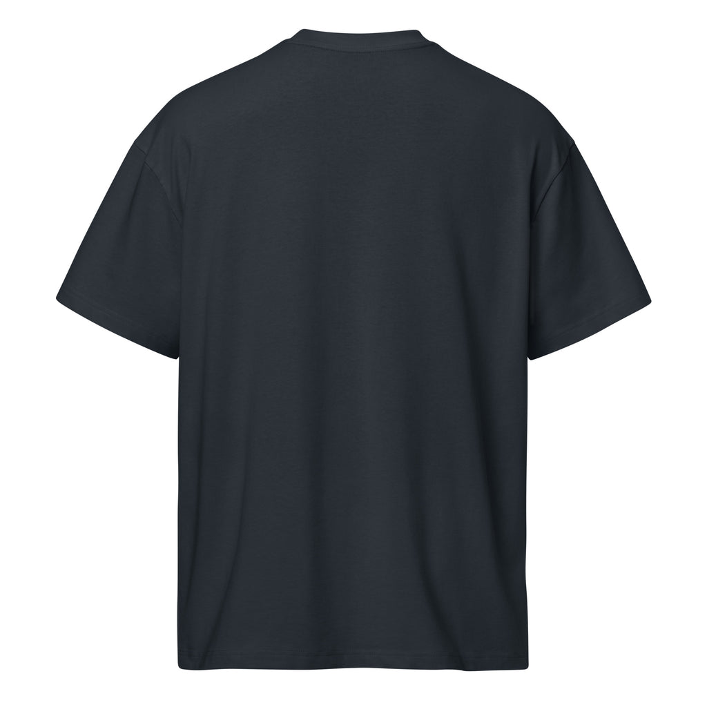 Black t-shirt on a white background at Oatmeal Apparel Co.