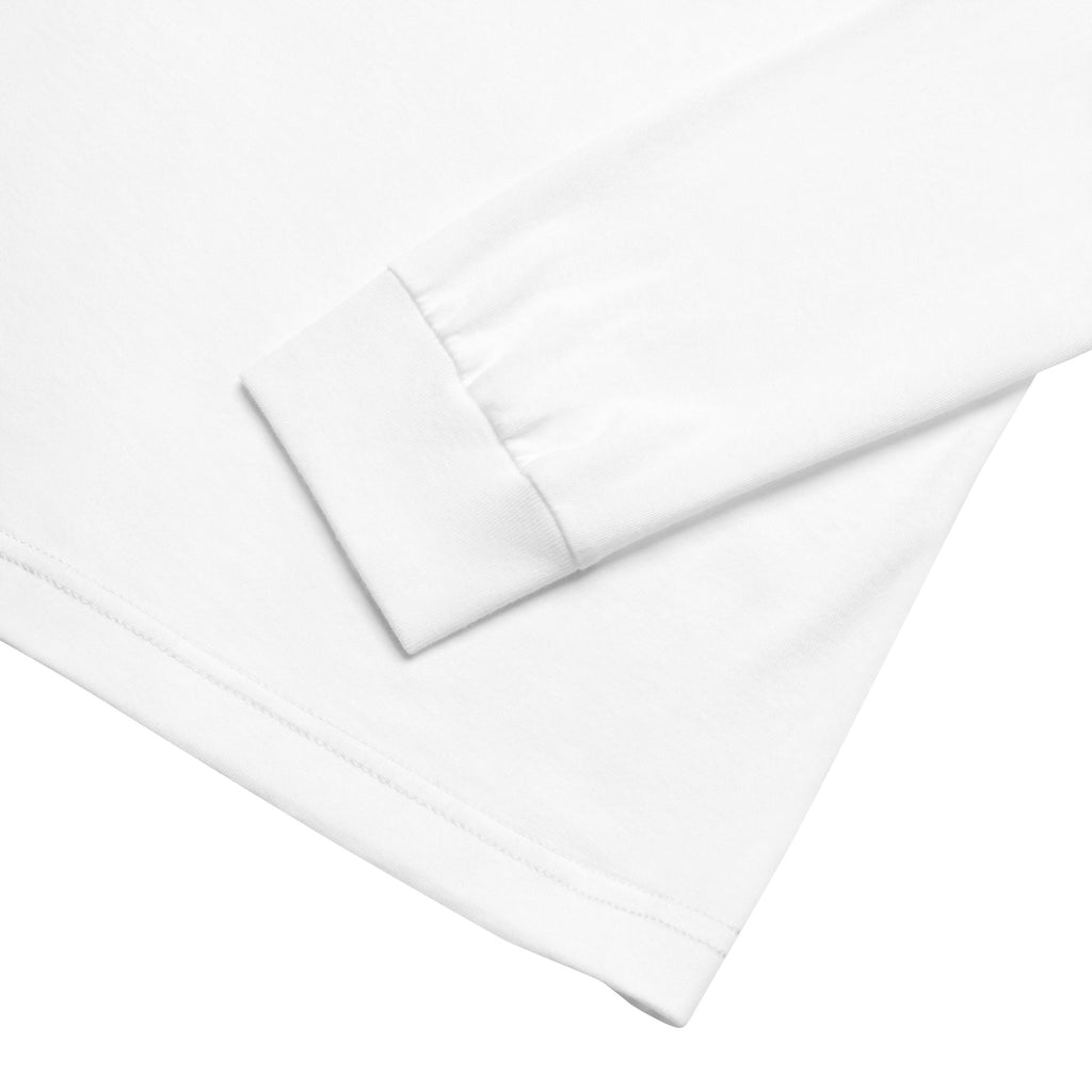 White premium fabric with a subtle pattern on a white background at Oatmeal Apparel Co., Sports Edition Design.