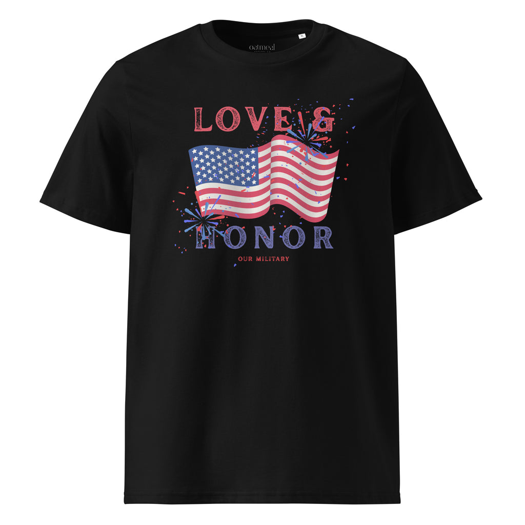 Black Veteran shirt at Oatmeal Apparel Co.