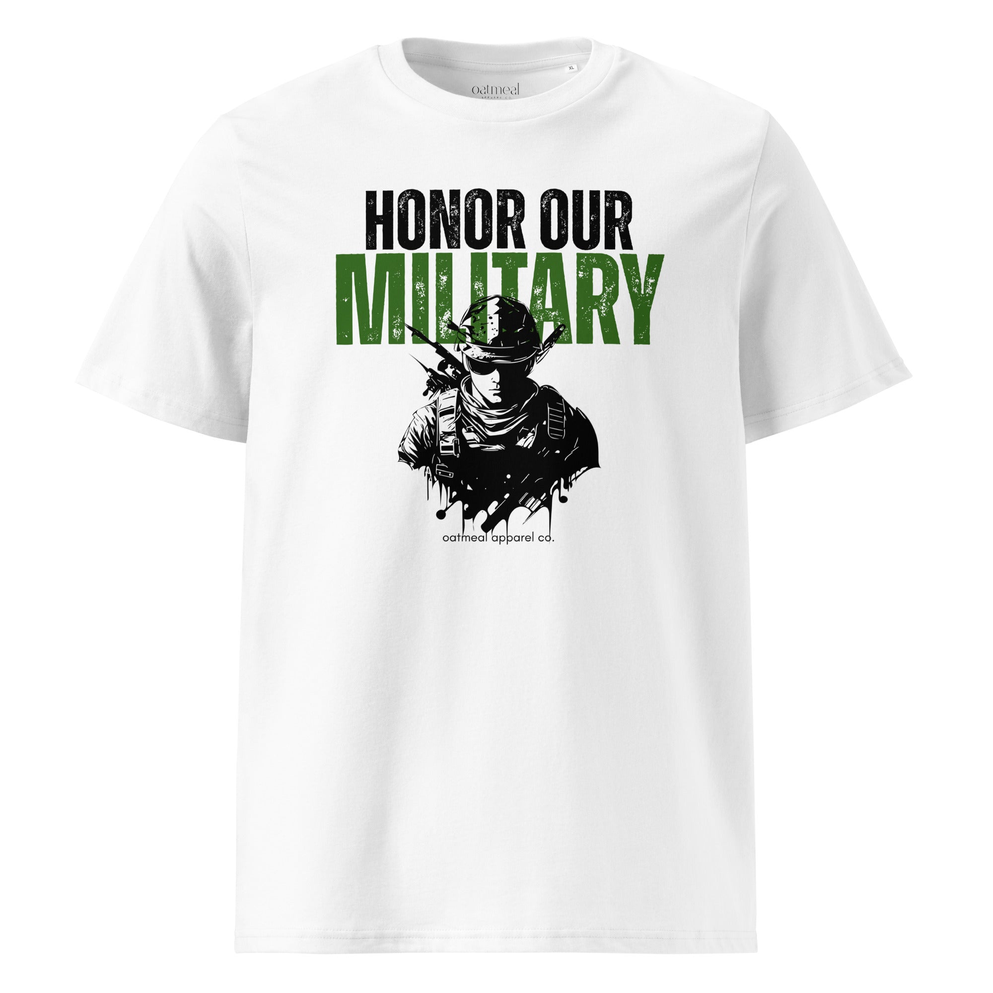 White Veteran shirt at Oatmeal Apparel Co.