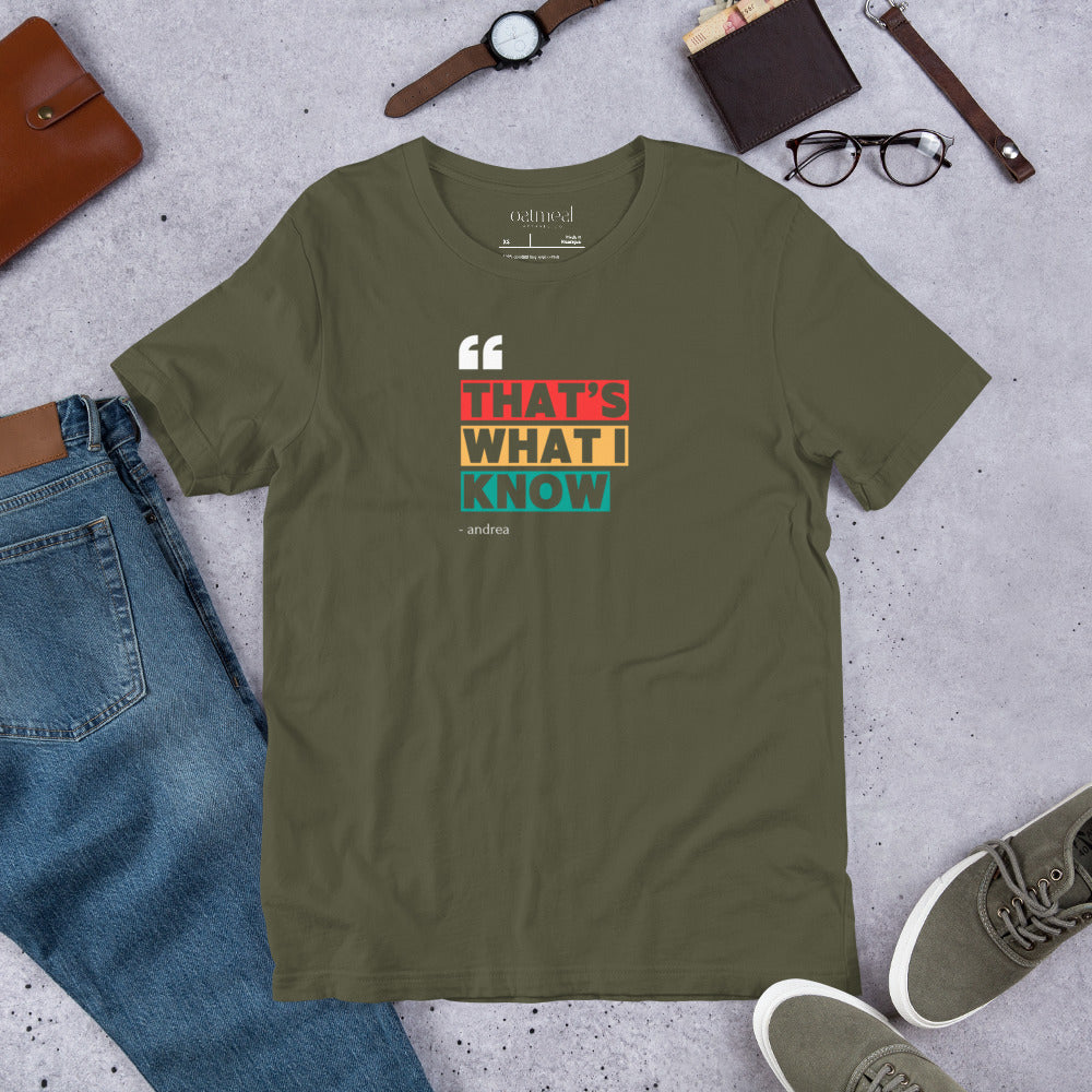 military green T-shirt available at Oatmeal Apparel Co.